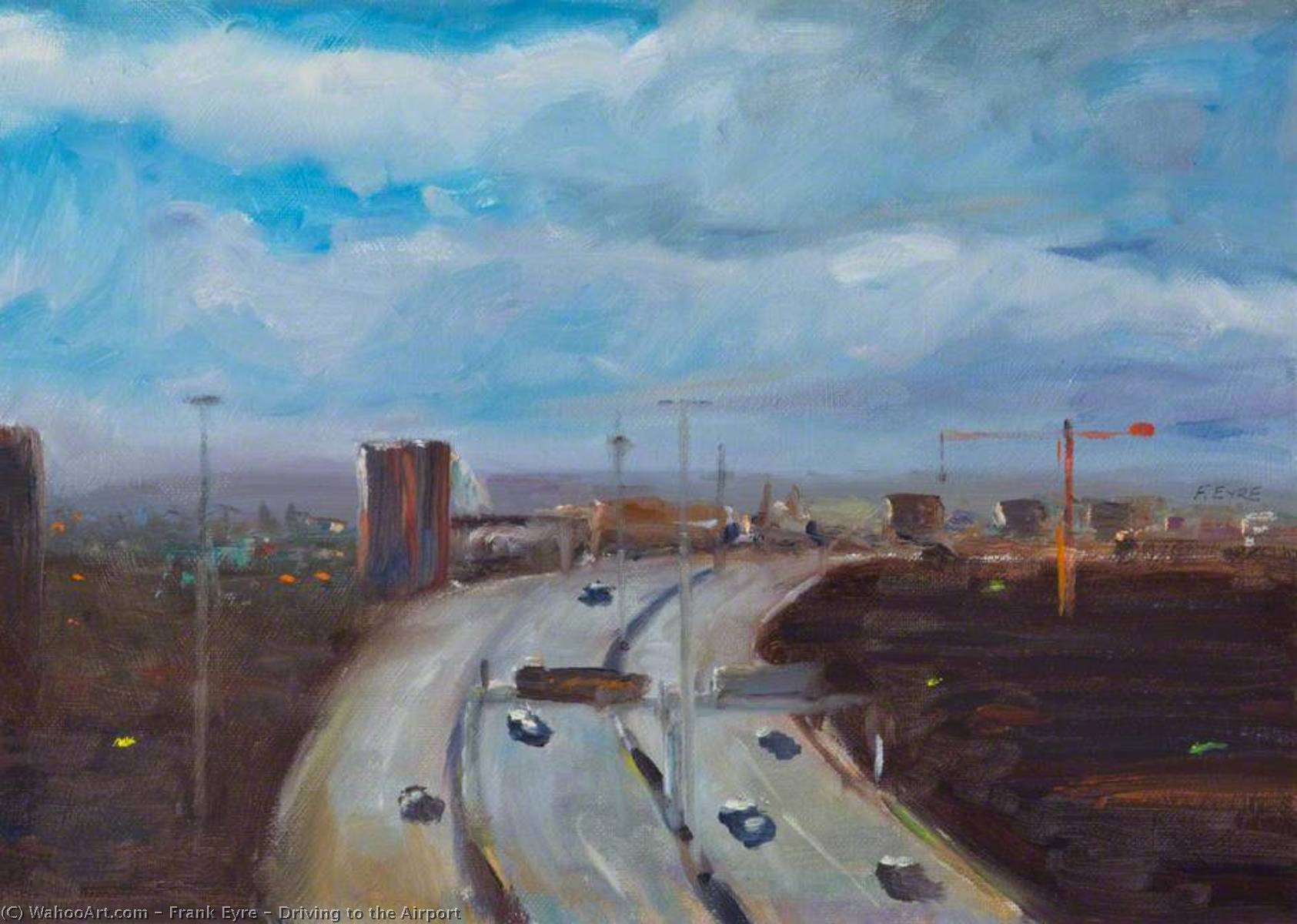 Wikioo.org - The Encyclopedia of Fine Arts - Painting, Artwork by Frank Eyre - Driving to the Airport