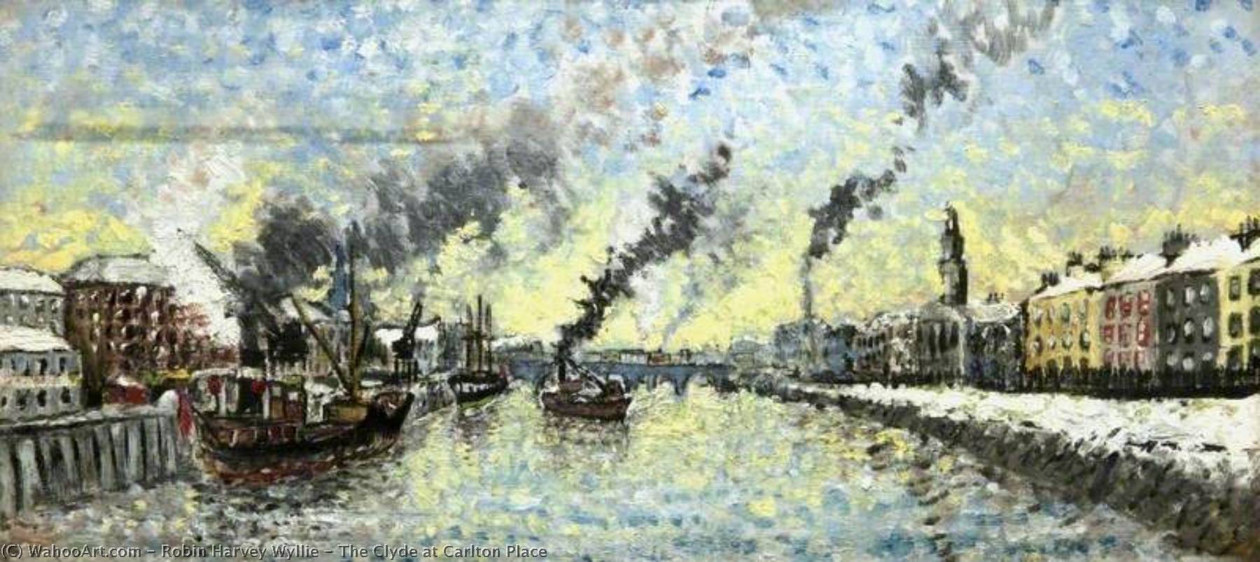 Wikioo.org - The Encyclopedia of Fine Arts - Painting, Artwork by Robin Harvey Wyllie - The Clyde at Carlton Place