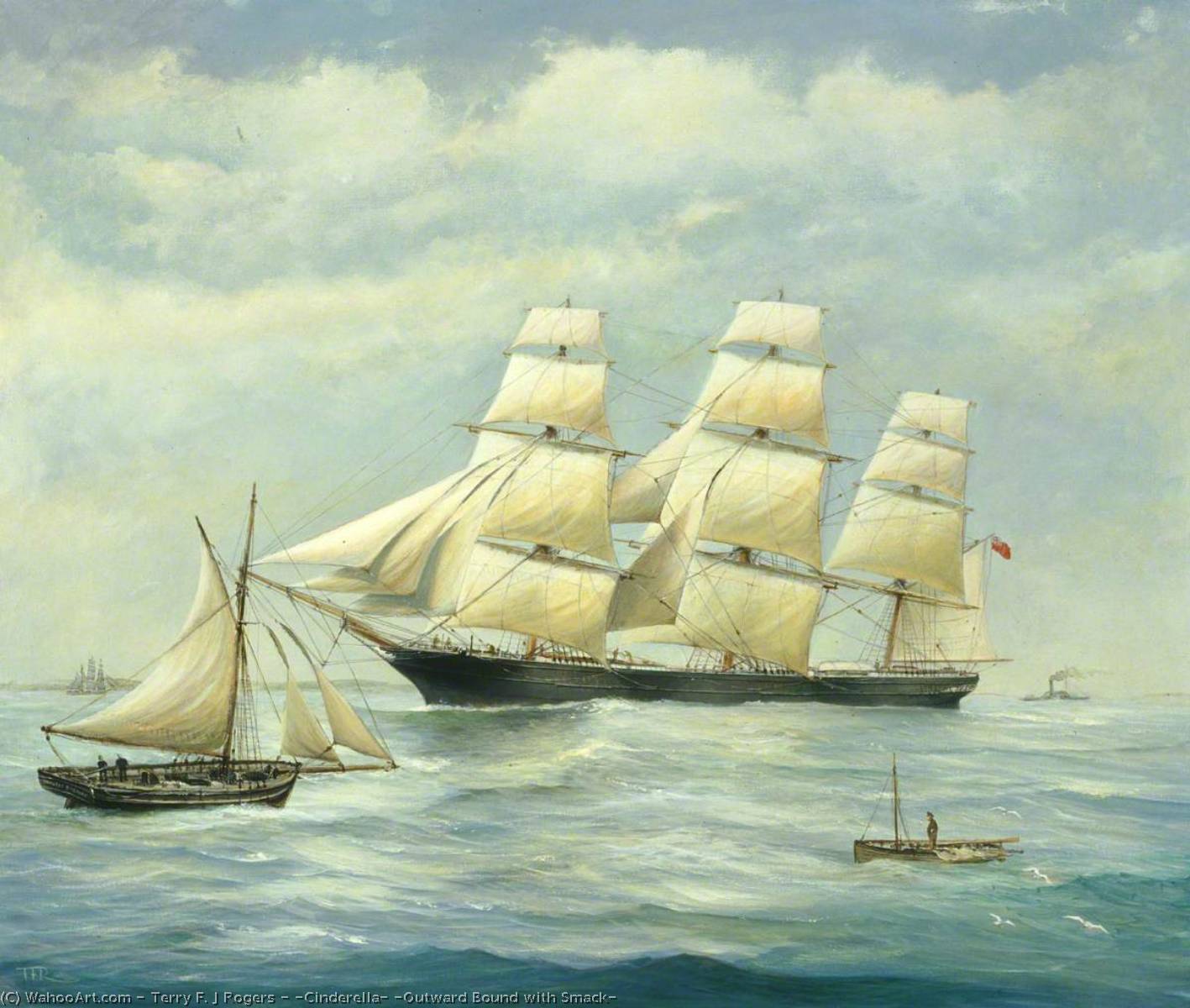 Wikioo.org - The Encyclopedia of Fine Arts - Painting, Artwork by Terry F. J Rogers - 'Cinderella' (Outward Bound with Smack)