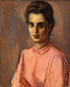 Woman in Pink Blouse