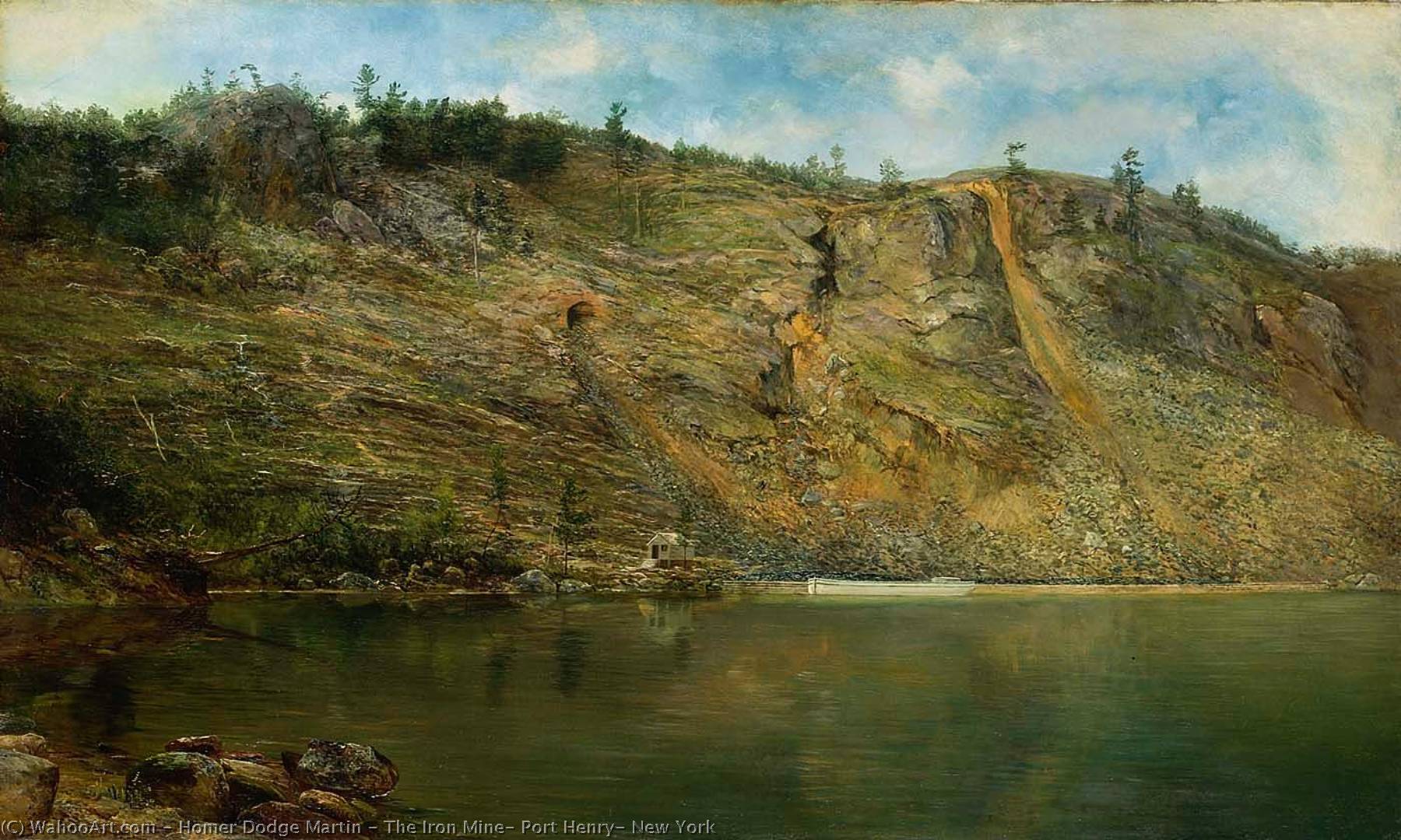 Wikioo.org - The Encyclopedia of Fine Arts - Painting, Artwork by Homer Dodge Martin - The Iron Mine, Port Henry, New York