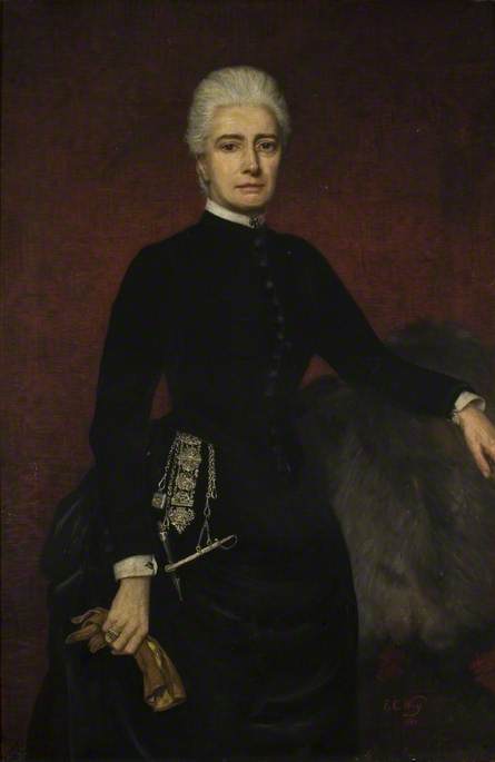 Wikioo.org - The Encyclopedia of Fine Arts - Painting, Artwork by Emily C Way - Blanche Egerton (1832–1894), Wife of the 7th Earl of Sandwich