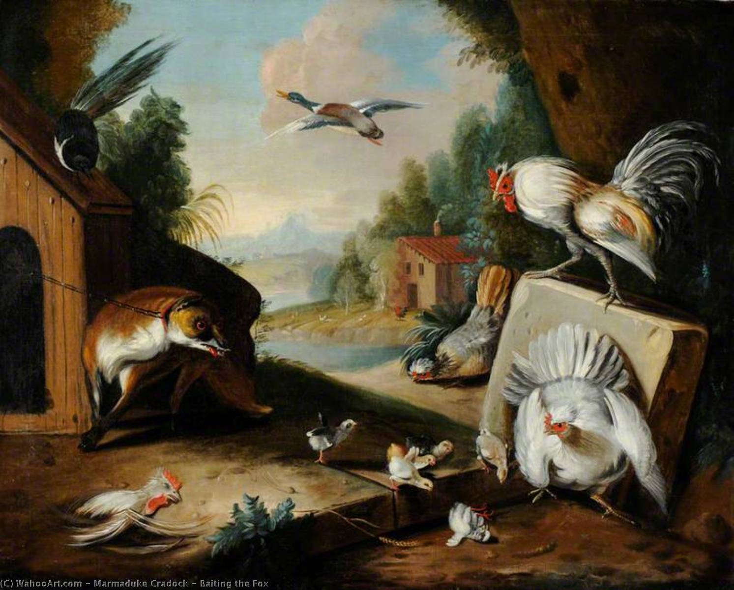 Wikioo.org - The Encyclopedia of Fine Arts - Painting, Artwork by Marmaduke Cradock - Baiting the Fox