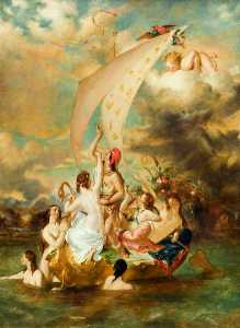 Youth on the Prow, and Pleasure at the Helm (after William Etty)