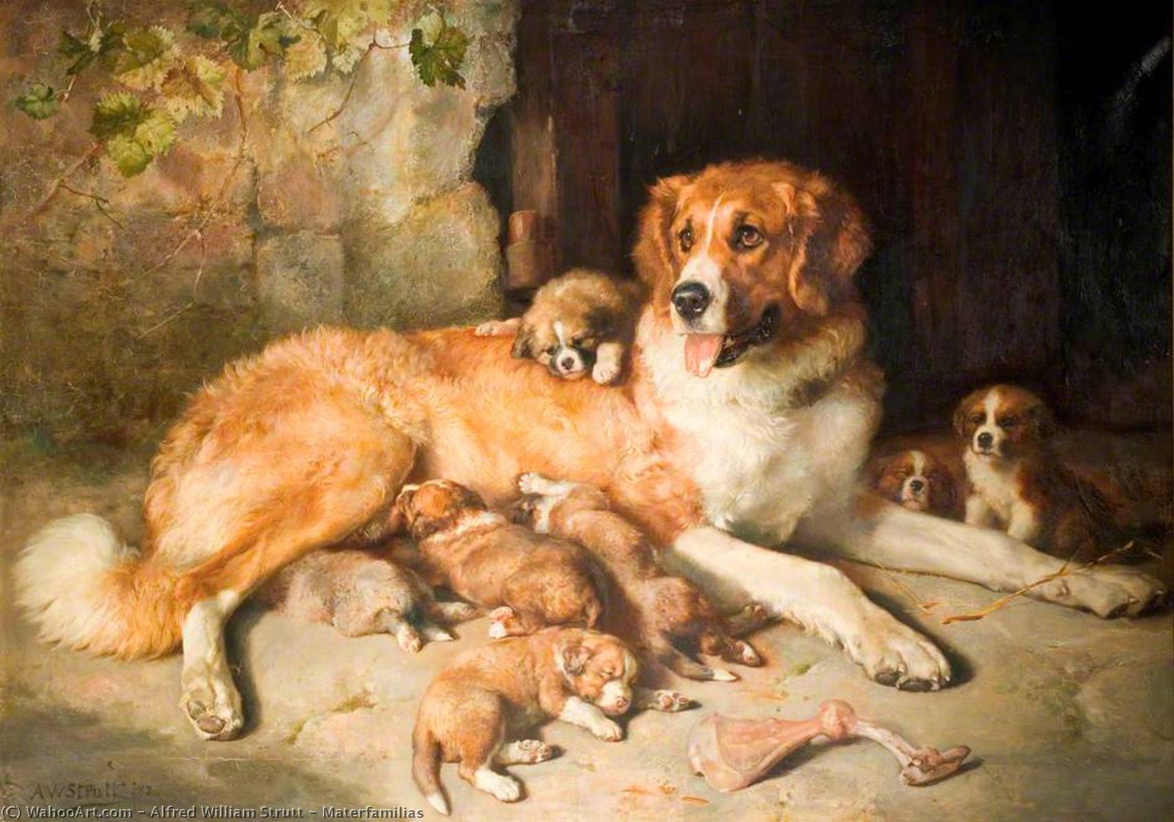 Русские мама собаками. Художник Alfred William Strutt 1856-1924. Alfred William Strutt художник.