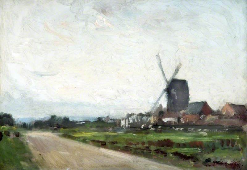 Wikioo.org - The Encyclopedia of Fine Arts - Painting, Artwork by George Leon Little - Outwood Mill, Surrey