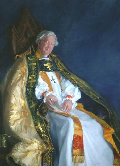 Wikioo.org - The Encyclopedia of Fine Arts - Painting, Artwork by George J. D Bruce - David Jenkins (b.1925), Bishop of Durham (1984–1994)