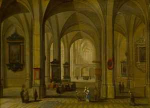 Peeter Neeffs The Younger - Interior of a Church