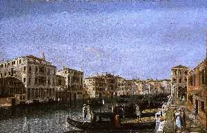 The Grand Canal at the level of the Pescheria and of Palazzo Michiel alle Colonne