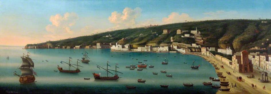 Wikioo.org - The Encyclopedia of Fine Arts - Painting, Artwork by Tommaso Ruiz - View of Naples and Posillipo