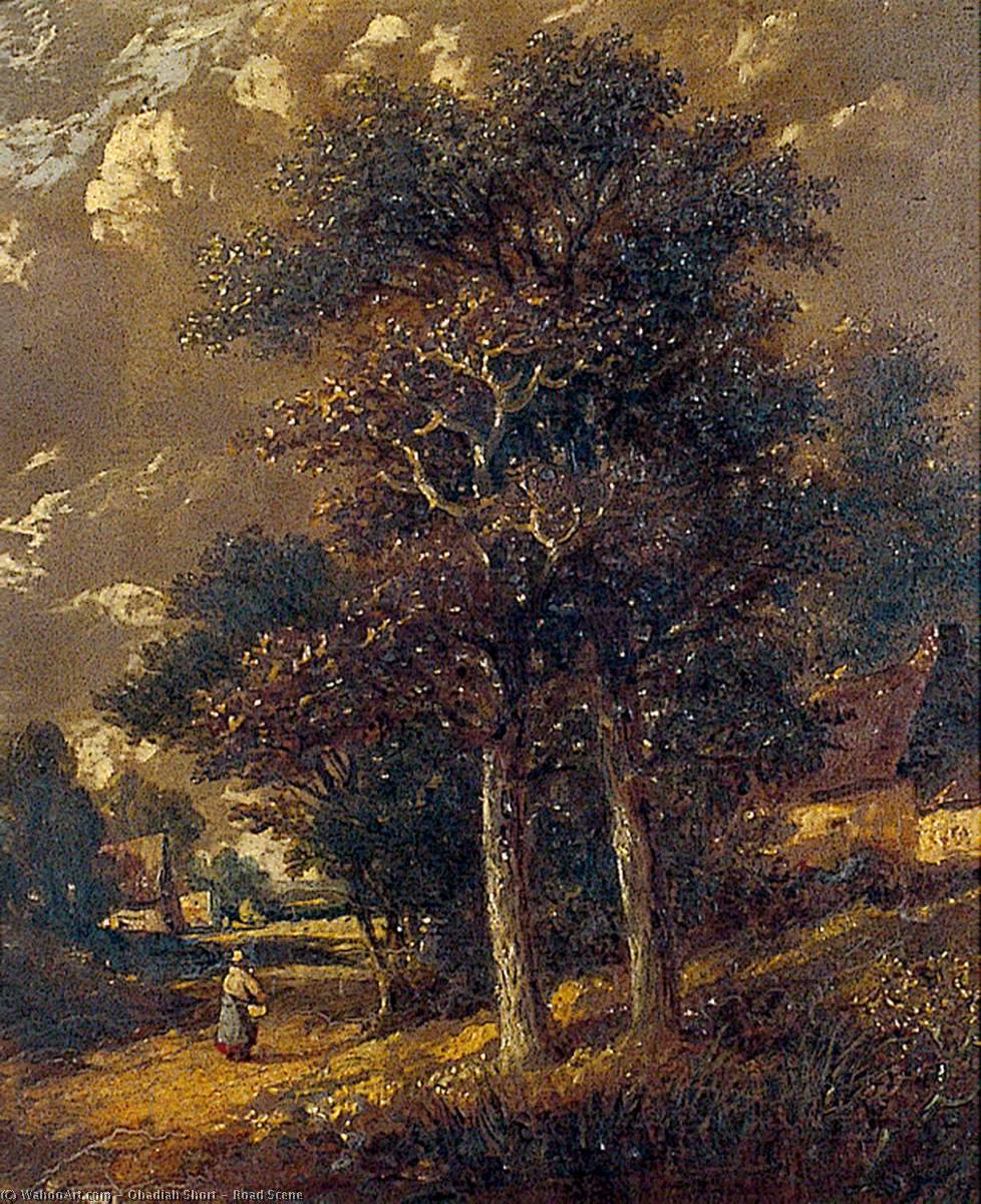 Wikioo.org - The Encyclopedia of Fine Arts - Painting, Artwork by Obadiah Short - Road Scene