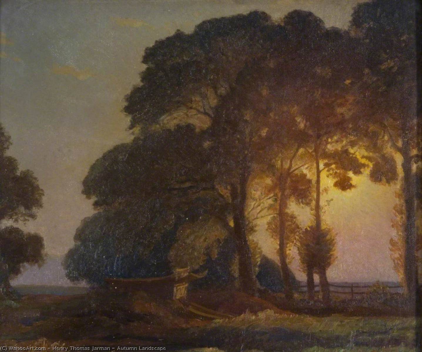 Wikioo.org - The Encyclopedia of Fine Arts - Painting, Artwork by Henry Thomas Jarman - Autumn Landscape