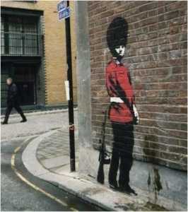 Banksy - Pissing soldier