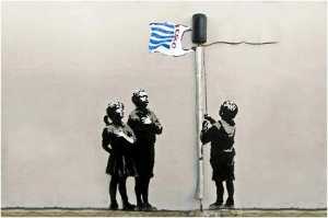 Banksy - Tesco bag flag