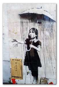 Banksy - Umbrella girl