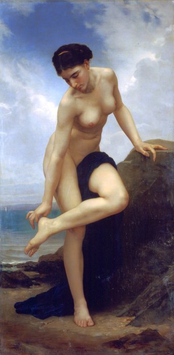 WikiOO.org - 百科事典 - 絵画、アートワーク William Adolphe Bouguereau - 入浴後の 1875