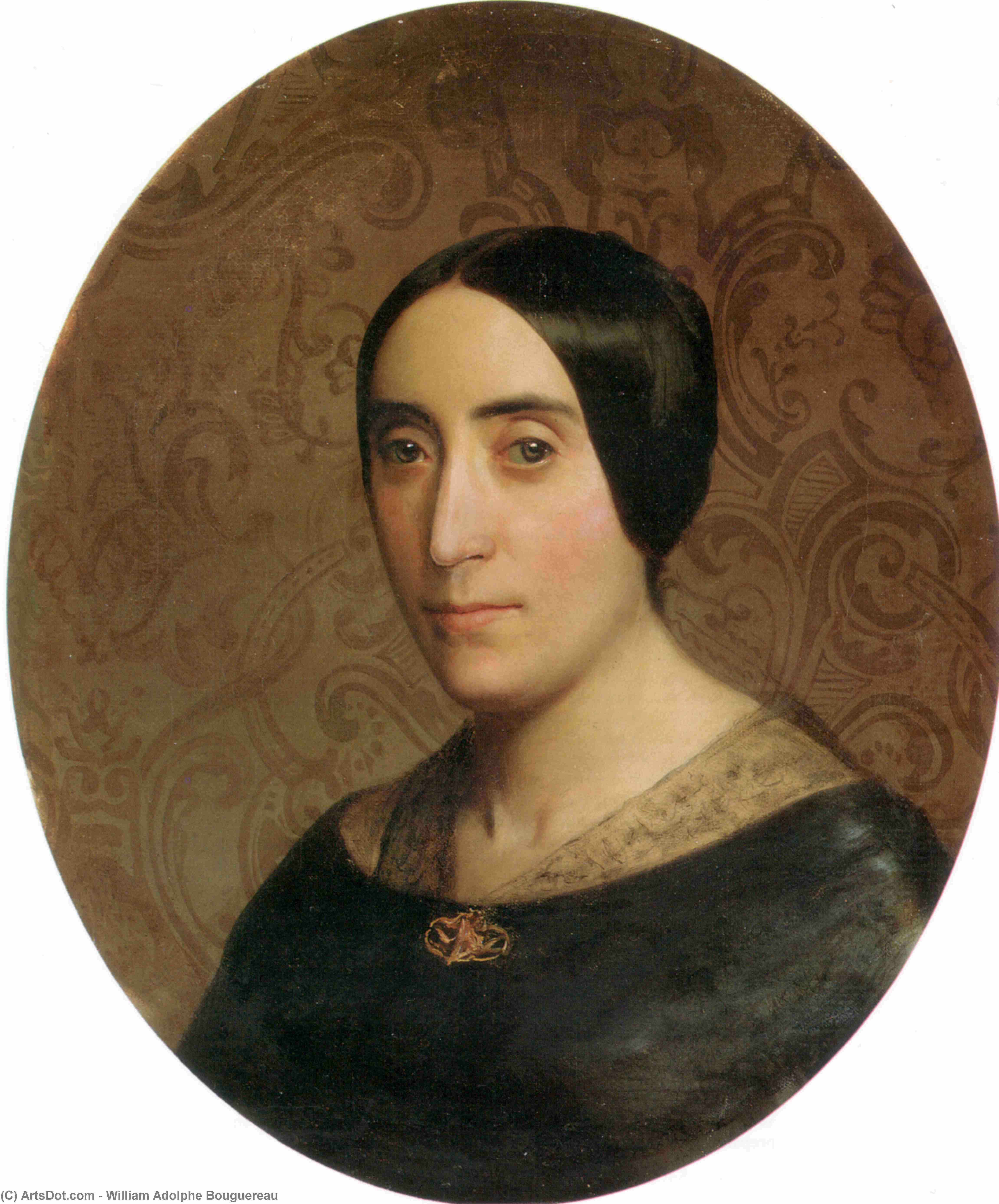 WikiOO.org - Encyclopedia of Fine Arts - Målning, konstverk William Adolphe Bouguereau - A Portrait of Amelina Dufaud
