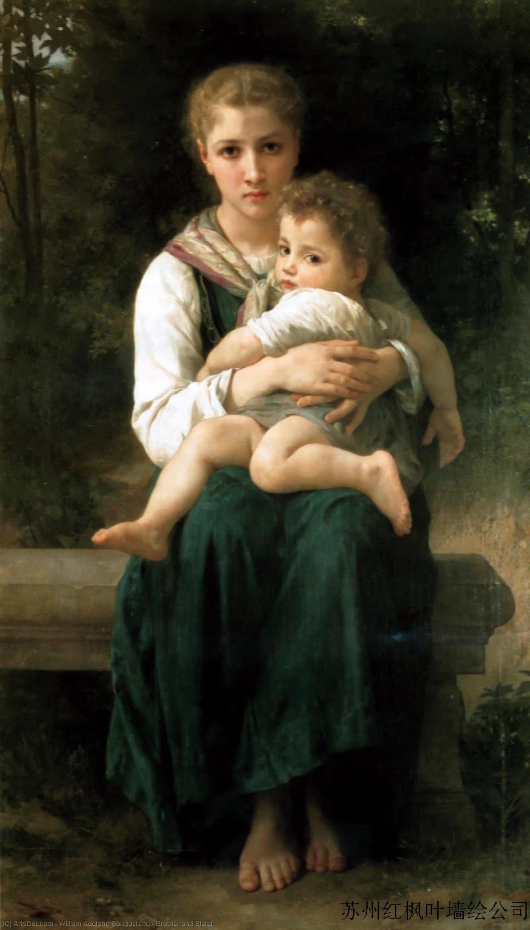 Wikioo.org - The Encyclopedia of Fine Arts - Painting, Artwork by William Adolphe Bouguereau - Brother and Sister