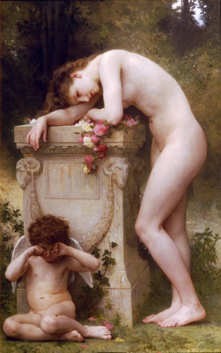 WikiOO.org - Encyclopedia of Fine Arts - Malba, Artwork William Adolphe Bouguereau - Pain damour