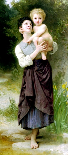 WikiOO.org – 美術百科全書 - 繪畫，作品 William Adolphe Bouguereau - 哥哥和妹妹