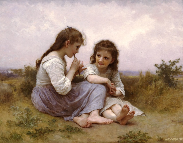 Wikioo.org - The Encyclopedia of Fine Arts - Painting, Artwork by William Adolphe Bouguereau - Idylle child