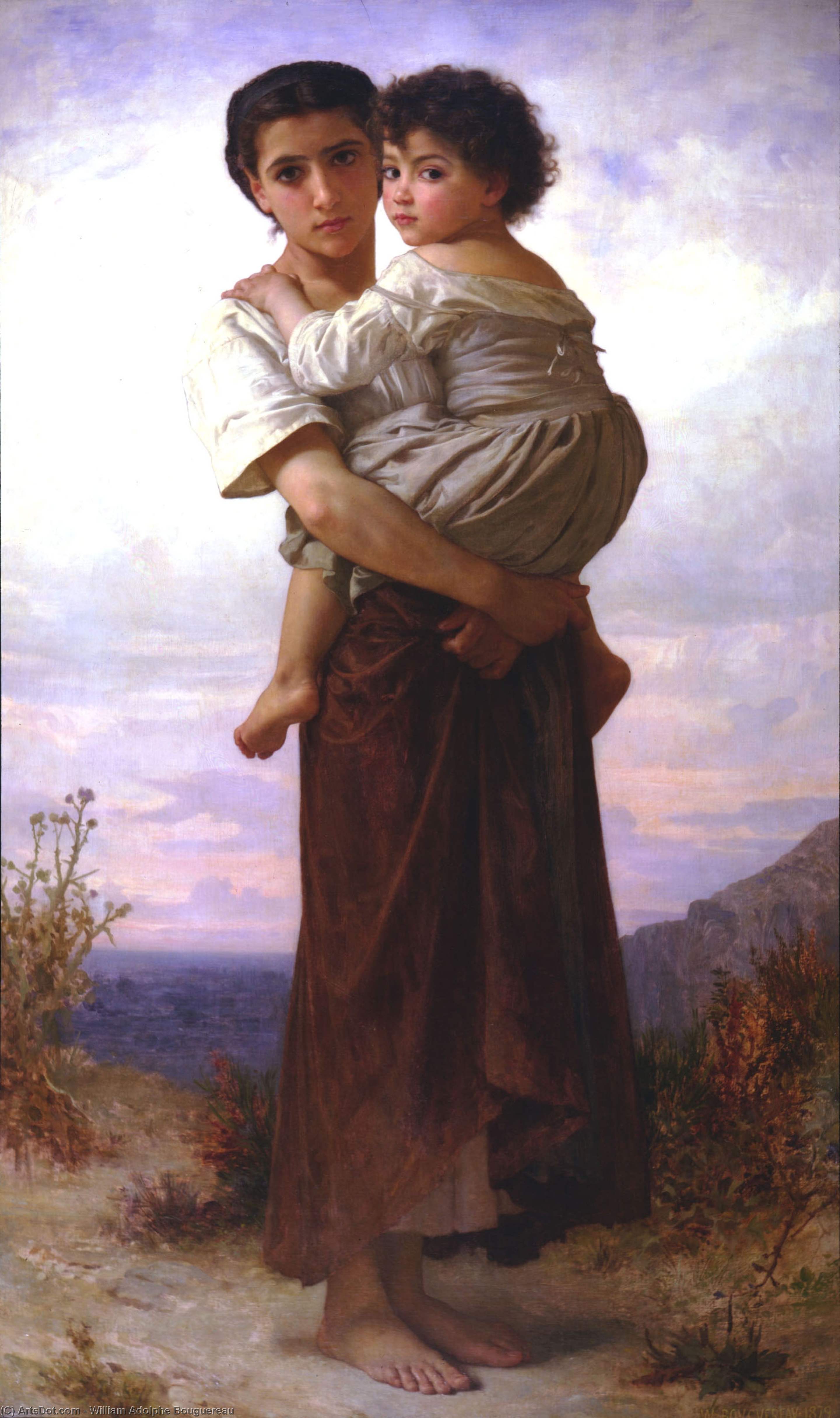 WikiOO.org - Encyclopedia of Fine Arts - Maalaus, taideteos William Adolphe Bouguereau - Young gypsy