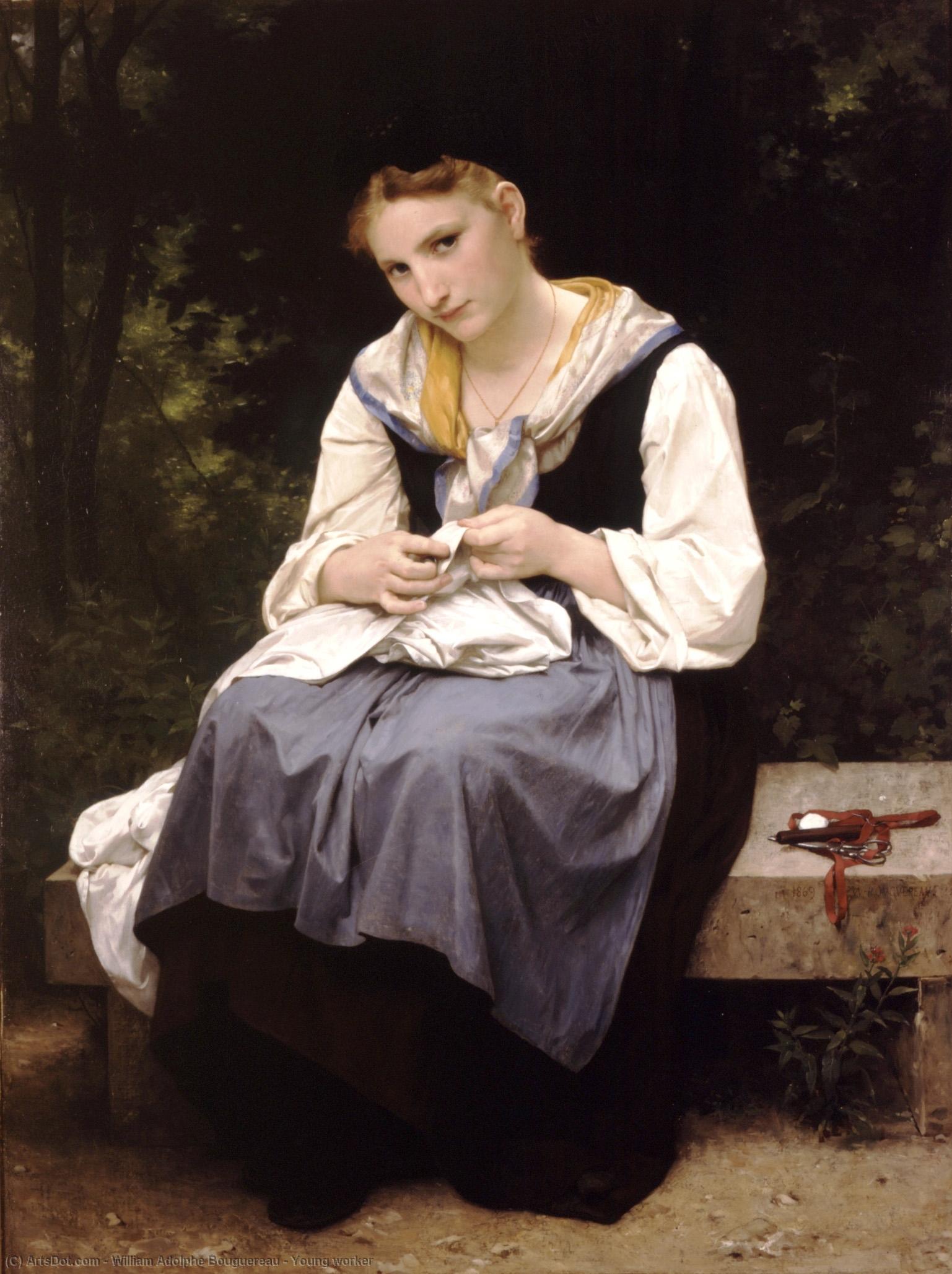 Wikioo.org - The Encyclopedia of Fine Arts - Painting, Artwork by William Adolphe Bouguereau - Young worker