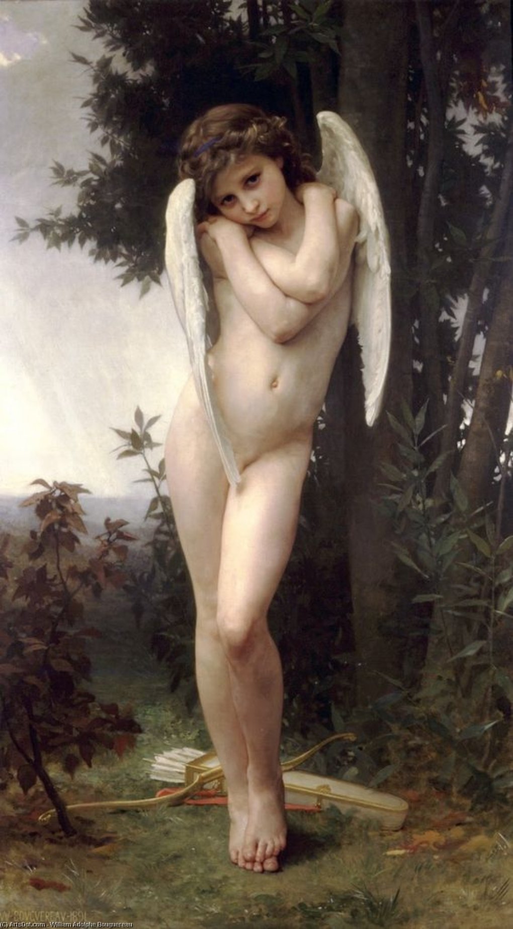 Wikioo.org – L'Enciclopedia delle Belle Arti - Pittura, Opere di William Adolphe Bouguereau - Lamour bagnato