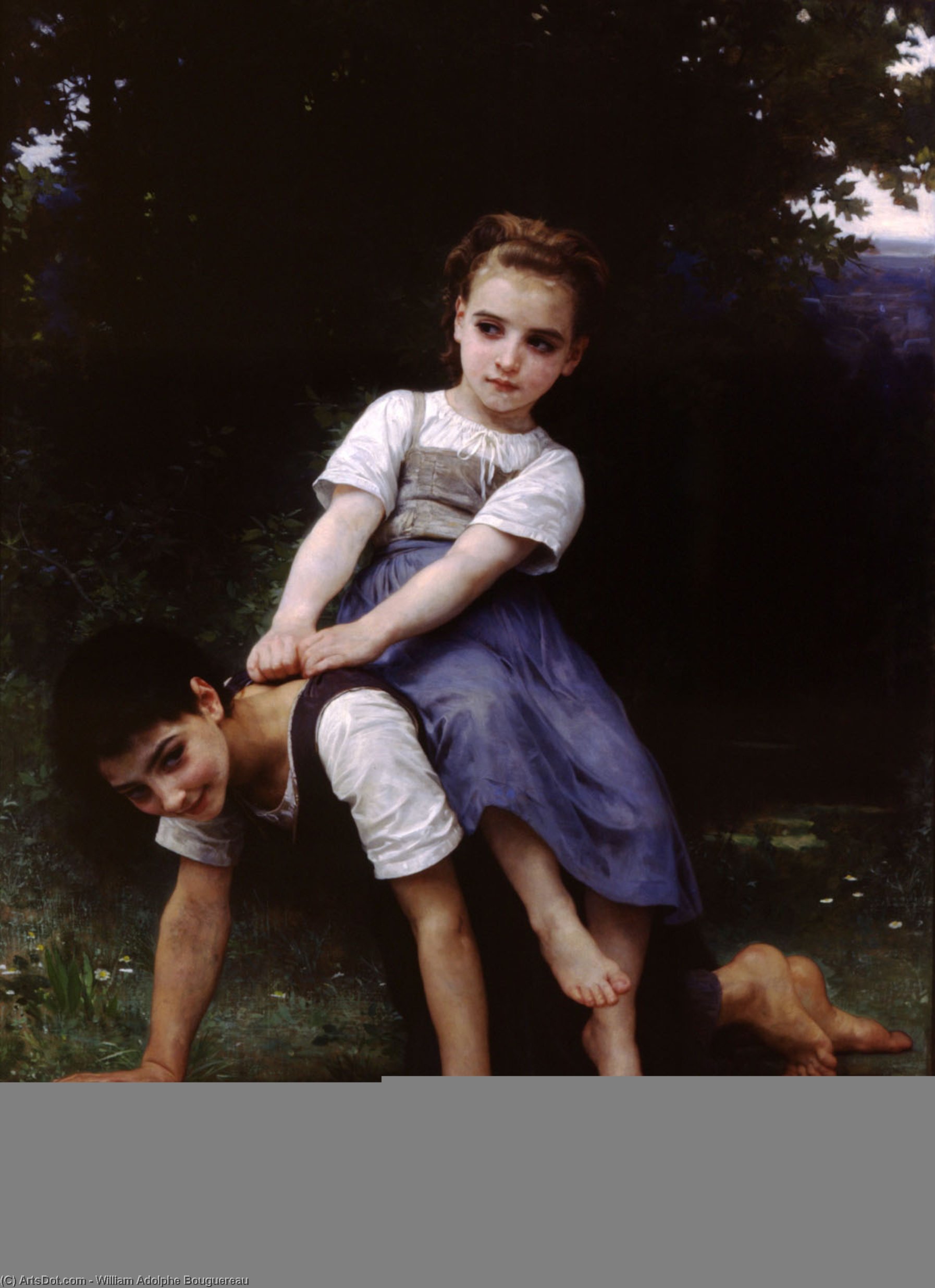 Wikioo.org – L'Encyclopédie des Beaux Arts - Peinture, Oeuvre de William Adolphe Bouguereau - La bourrique huile sur toile