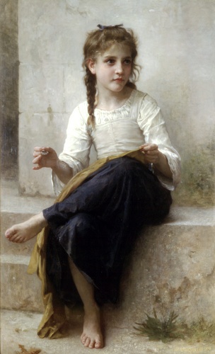 Wikioo.org - The Encyclopedia of Fine Arts - Painting, Artwork by William Adolphe Bouguereau - The seamstress