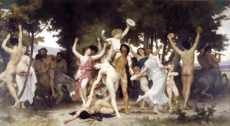Wikioo.org – La Enciclopedia de las Bellas Artes - Pintura, Obras de arte de William Adolphe Bouguereau - Jóvenes de Baco
