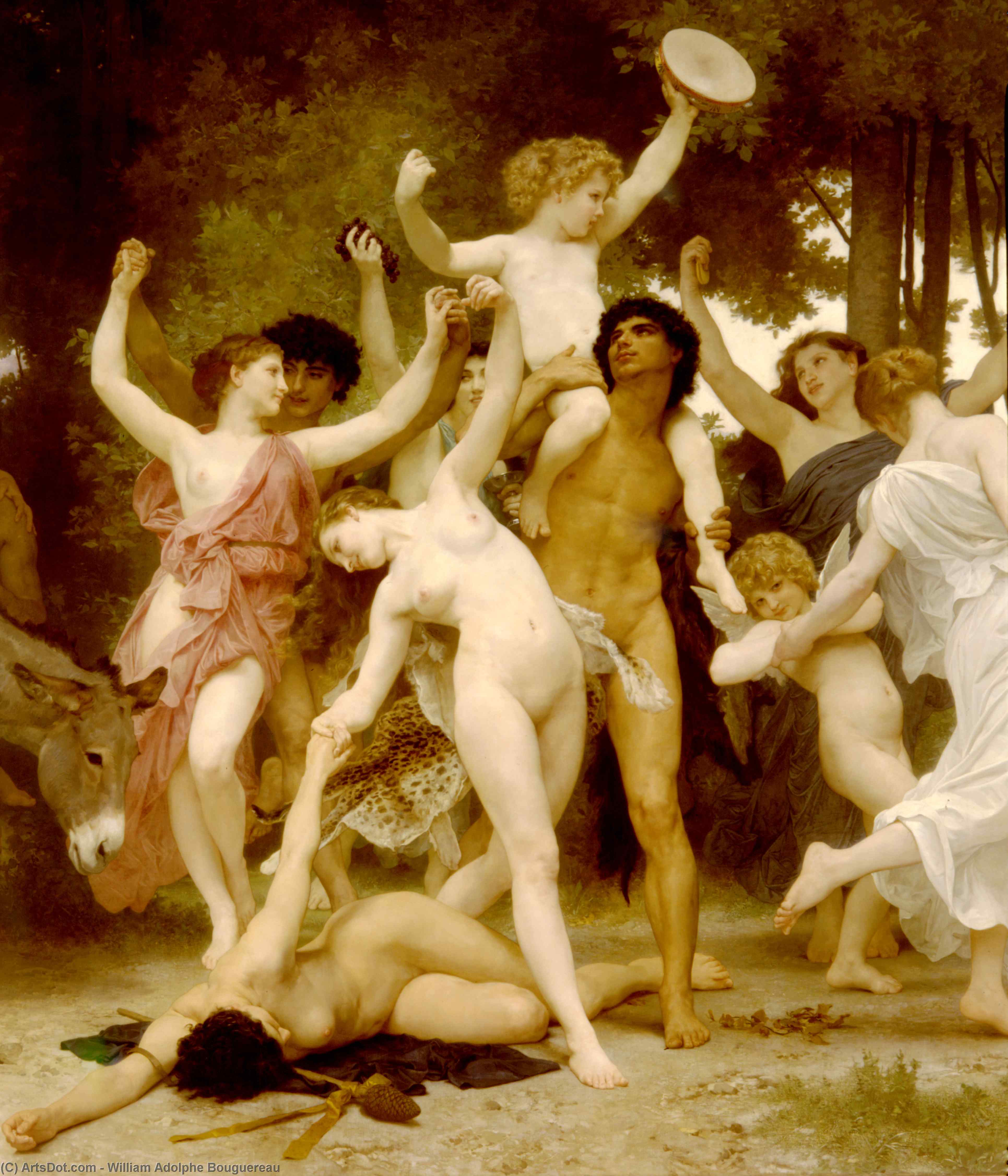 Wikioo.org - The Encyclopedia of Fine Arts - Painting, Artwork by William Adolphe Bouguereau - Youth center Bacchus dt