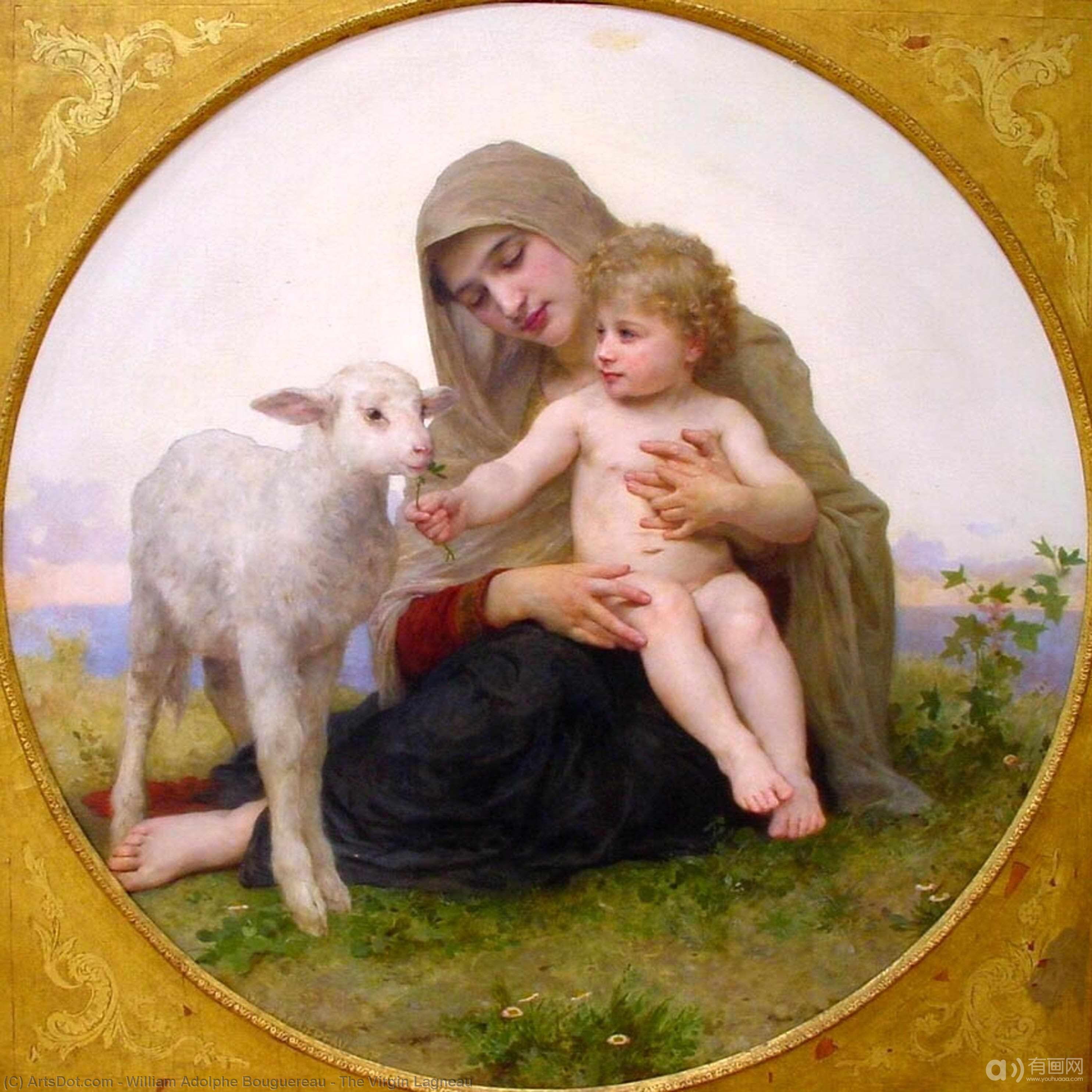 Wikioo.org - The Encyclopedia of Fine Arts - Painting, Artwork by William Adolphe Bouguereau - The Virgin Lagneau