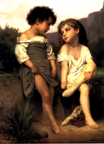 WikiOO.org - Encyclopedia of Fine Arts - Schilderen, Artwork William Adolphe Bouguereau - Young Bathers