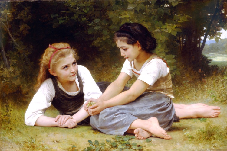 Wikioo.org - The Encyclopedia of Fine Arts - Painting, Artwork by William Adolphe Bouguereau - Hazelnuts