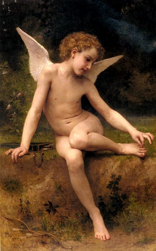 Wikioo.org - The Encyclopedia of Fine Arts - Painting, Artwork by William Adolphe Bouguereau - The Love AL Thorn