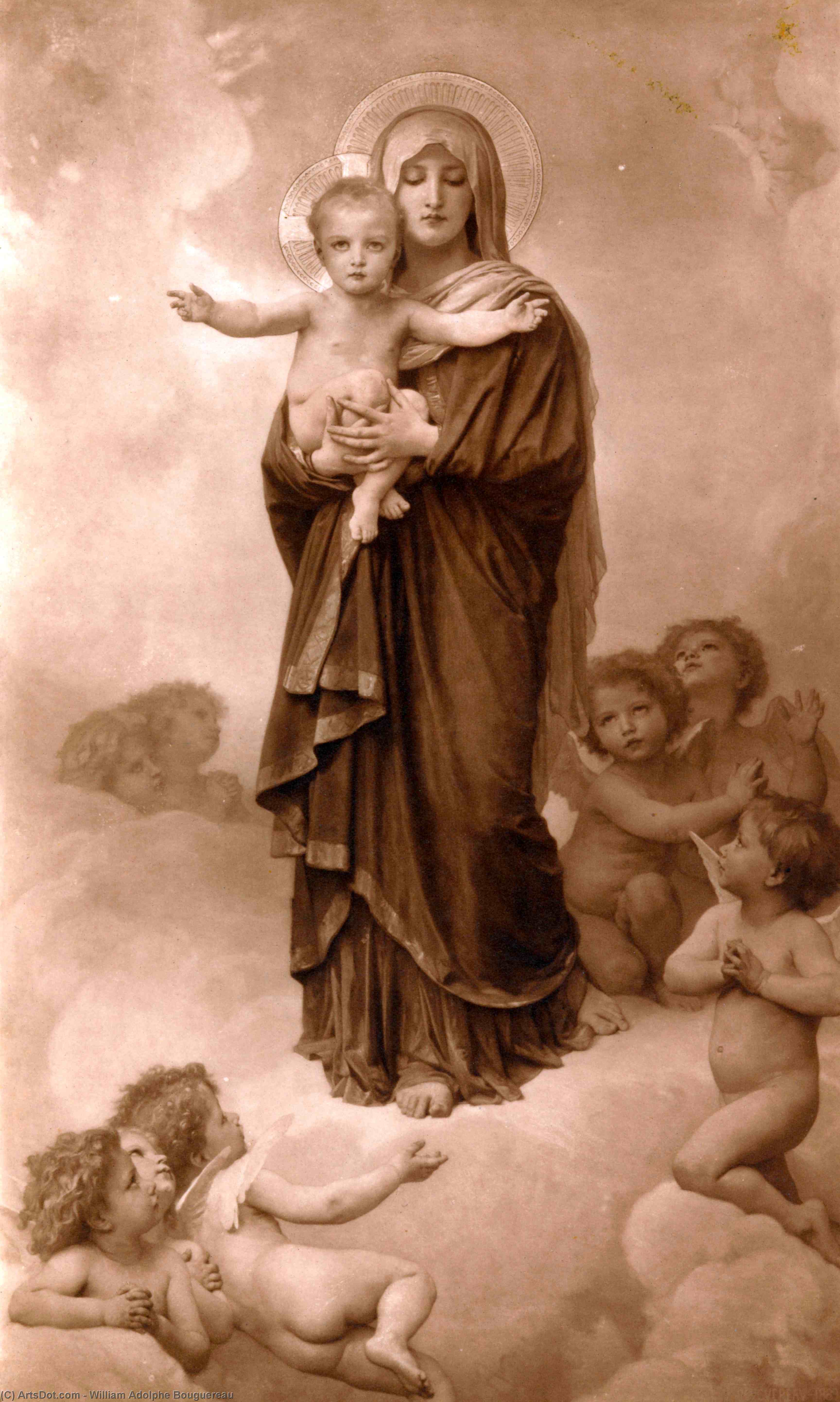 Wikioo.org – L'Encyclopédie des Beaux Arts - Peinture, Oeuvre de William Adolphe Bouguereau - Notre-Dame des Anges