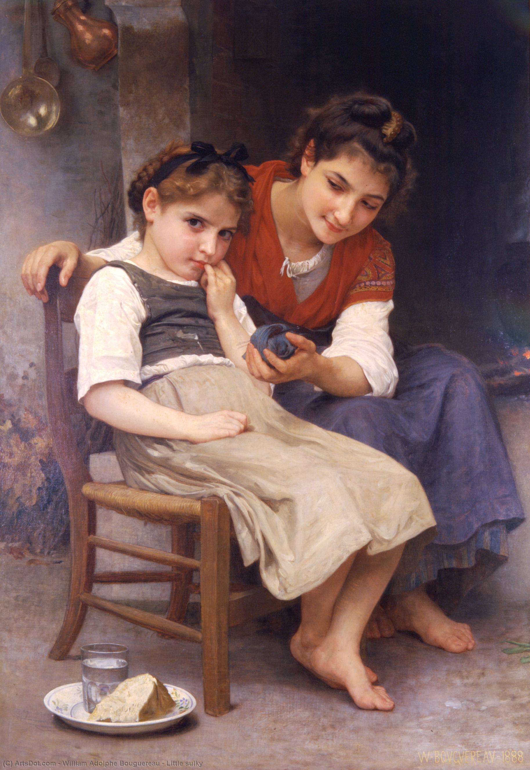 Wikioo.org - The Encyclopedia of Fine Arts - Painting, Artwork by William Adolphe Bouguereau - Little sulky