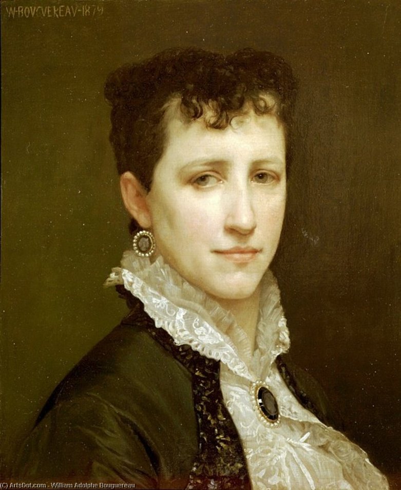 Wikioo.org - สารานุกรมวิจิตรศิลป์ - จิตรกรรม William Adolphe Bouguereau - Portrait of Miss Elizabeth Gardner