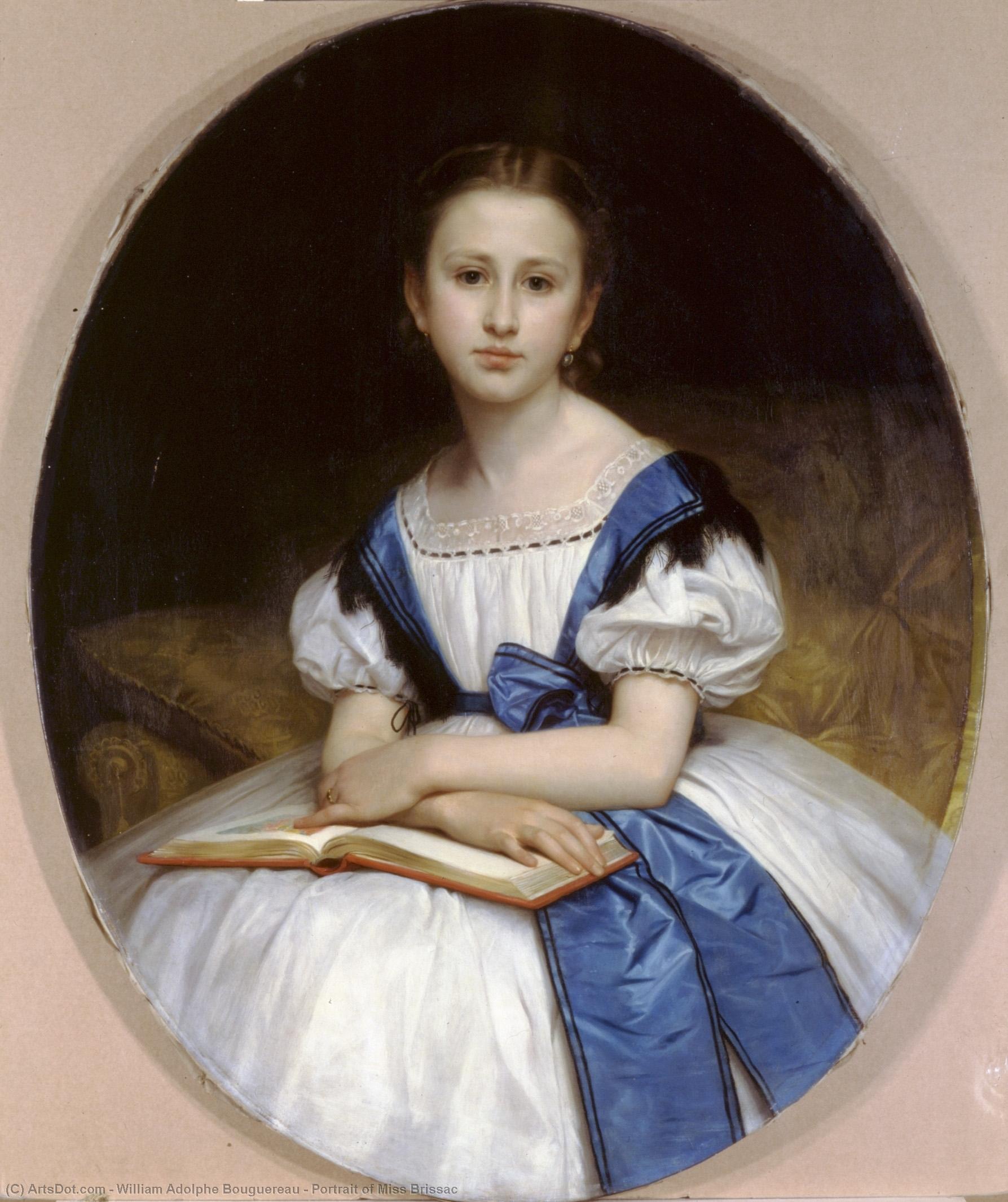 WikiOO.org - Encyclopedia of Fine Arts - Maľba, Artwork William Adolphe Bouguereau - Portrait of Miss Brissac