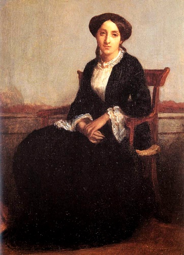 Wikioo.org - The Encyclopedia of Fine Arts - Painting, Artwork by William Adolphe Bouguereau - Portrait Of Genevieve Celine Eldest Dau