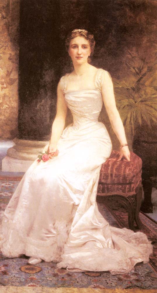 Wikioo.org - The Encyclopedia of Fine Arts - Painting, Artwork by William Adolphe Bouguereau - Portrait Of Madame Olry Roederer