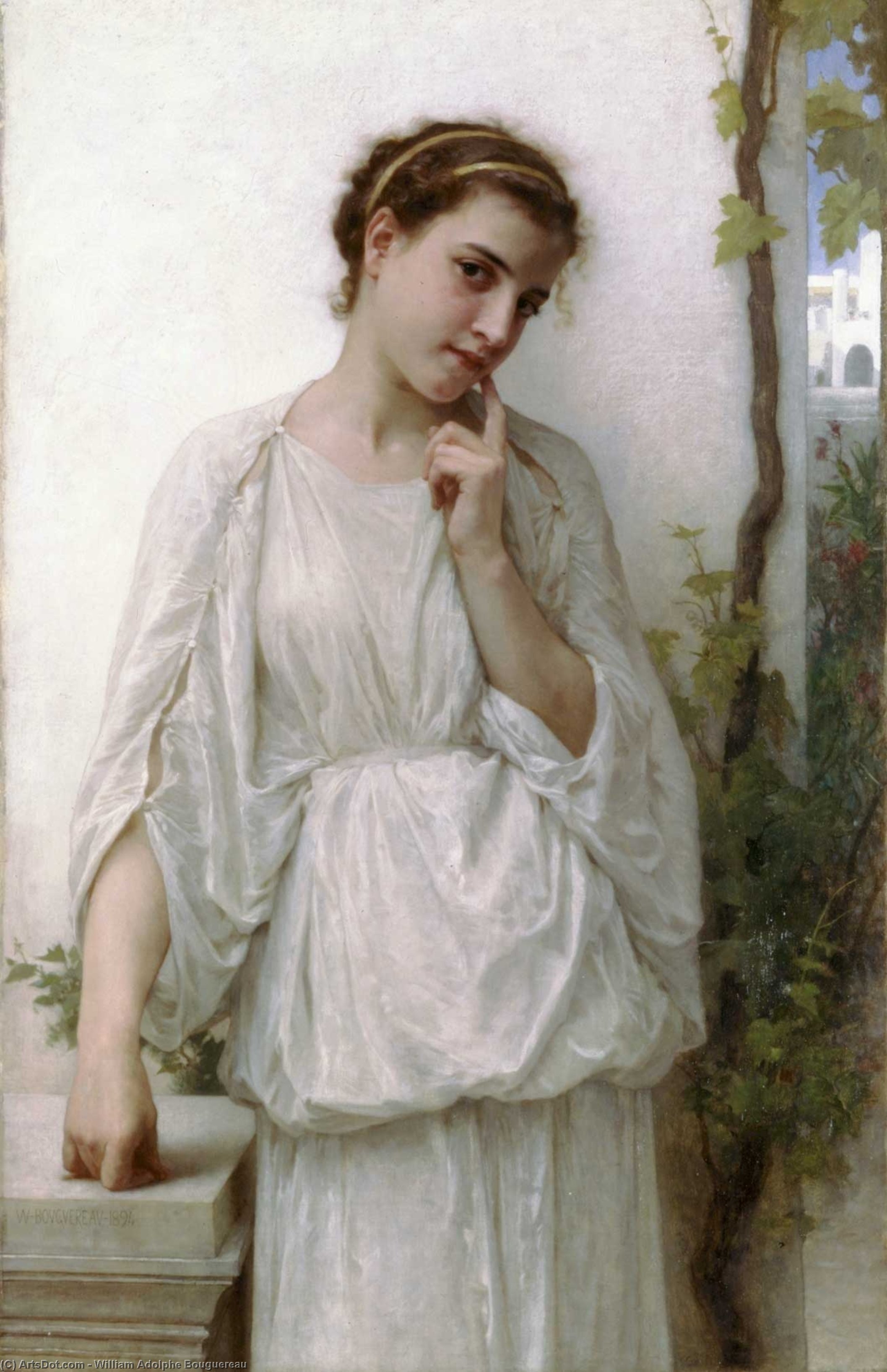 Wikioo.org - The Encyclopedia of Fine Arts - Painting, Artwork by William Adolphe Bouguereau - Reverie