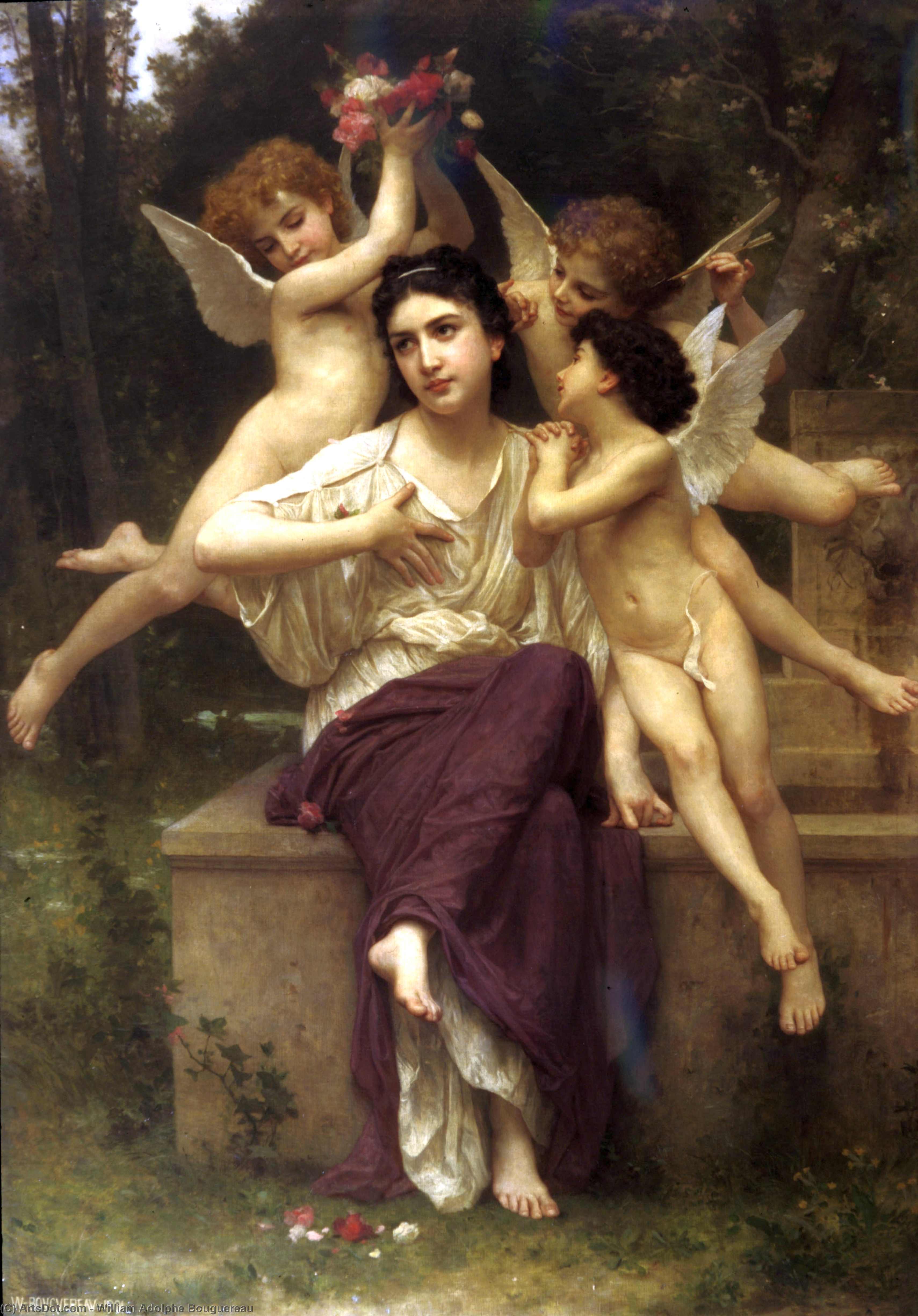 Wikioo.org – L'Encyclopédie des Beaux Arts - Peinture, Oeuvre de William Adolphe Bouguereau - Printemps Rêve
