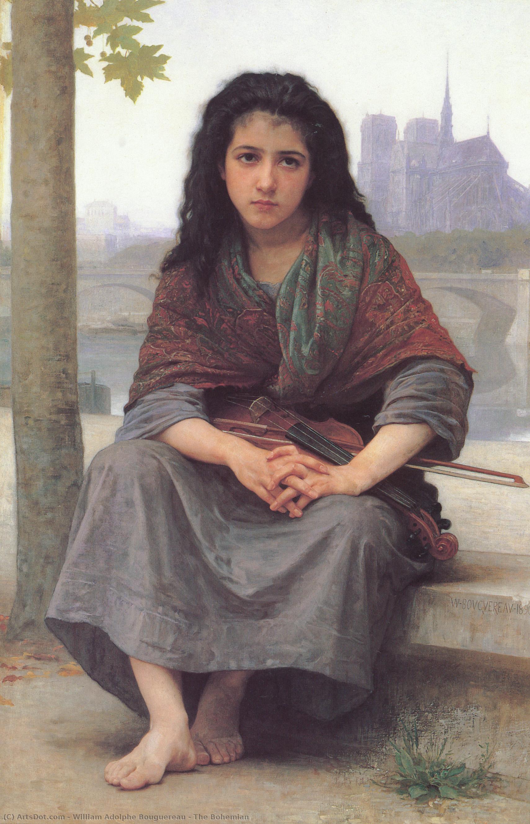 WikiOO.org - Encyclopedia of Fine Arts - Maleri, Artwork William Adolphe Bouguereau - The Bohemian