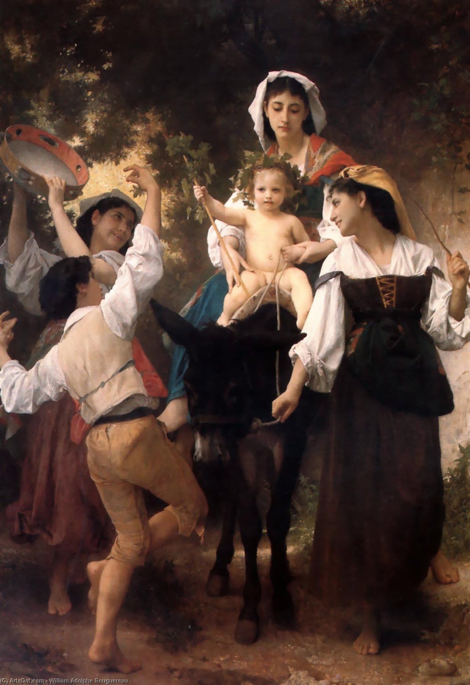 WikiOO.org – 美術百科全書 - 繪畫，作品 William Adolphe Bouguereau - 从收获归来