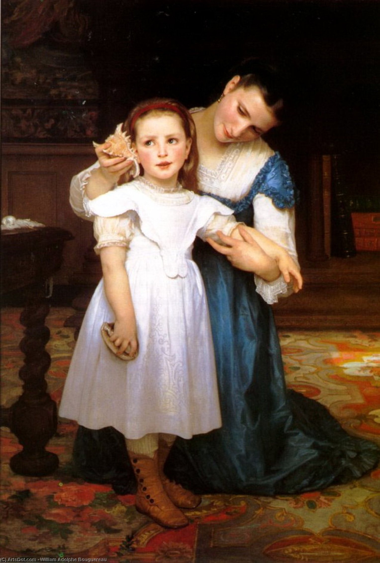 Wikioo.org - The Encyclopedia of Fine Arts - Painting, Artwork by William Adolphe Bouguereau - The Shell