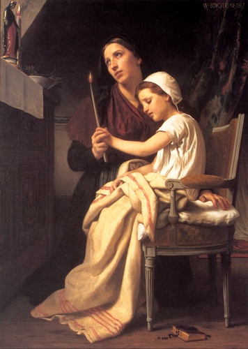 Wikioo.org - The Encyclopedia of Fine Arts - Painting, Artwork by William Adolphe Bouguereau - The Thank Offering