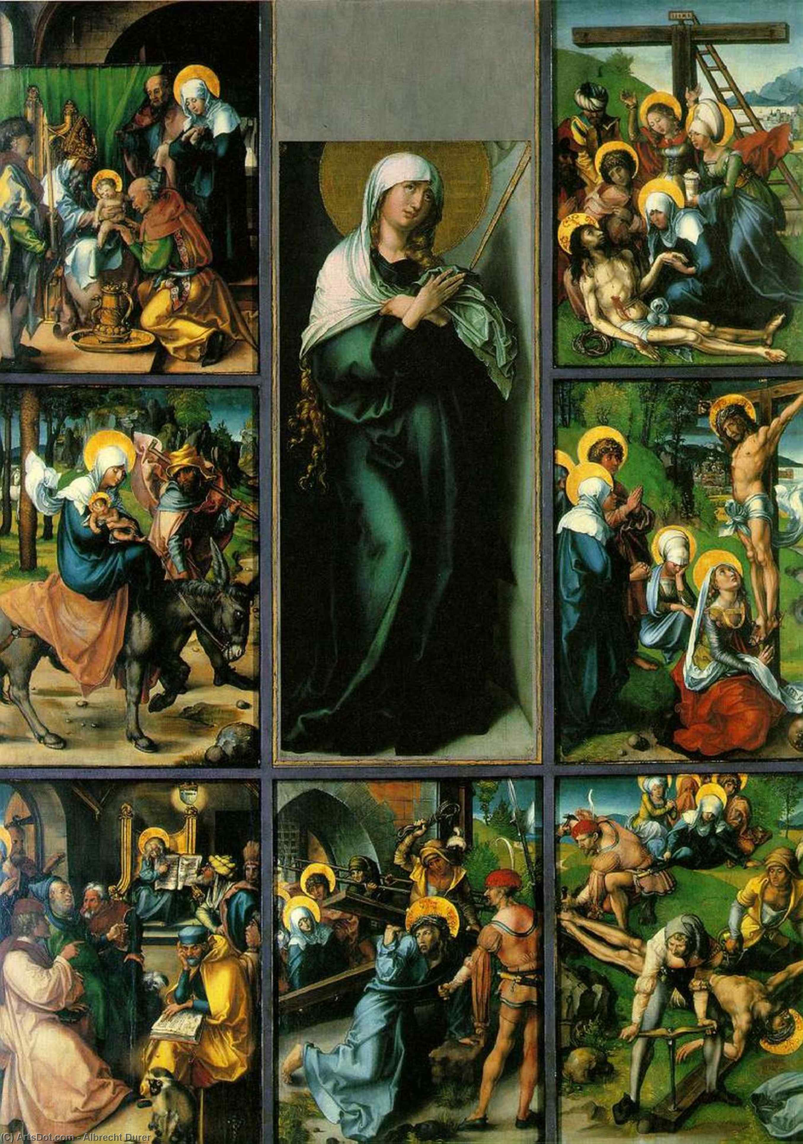 Wikioo.org - The Encyclopedia of Fine Arts - Painting, Artwork by Albrecht Durer - Les 7 Peines De La Vierge