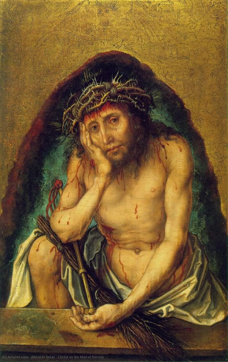 Wikoo.org - موسوعة الفنون الجميلة - اللوحة، العمل الفني Albrecht Durer - Christ as the Man of Sorrow
